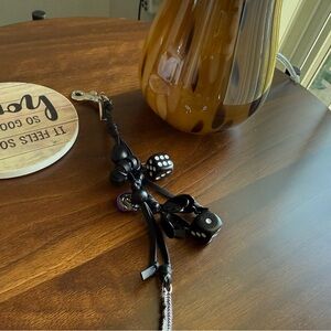 Black Dice Charm Keychain